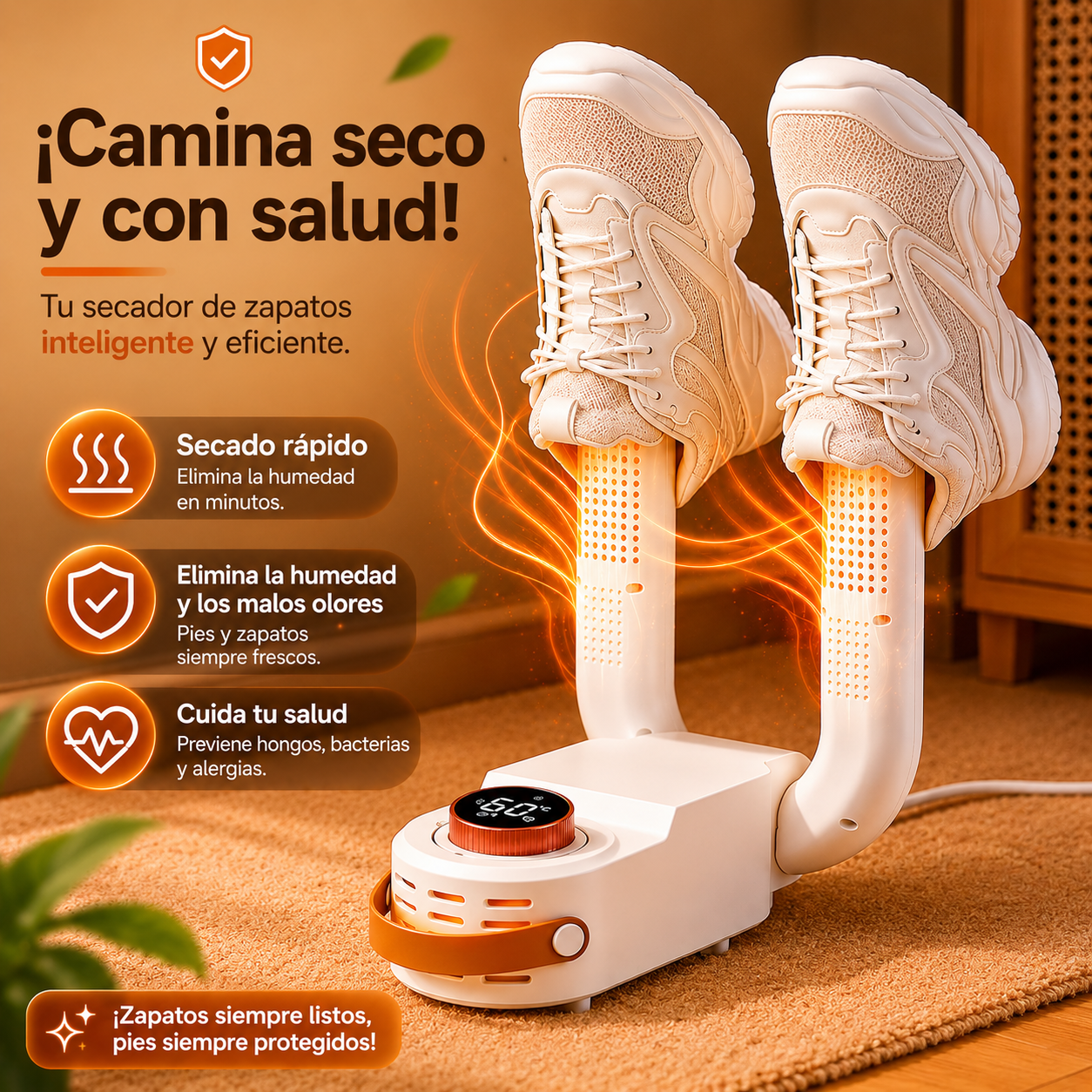 Secador Turbo de Calzado Eléctrico Portátil