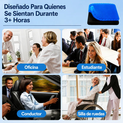 Cojín de Gel STOCK LÍDER® | Alivia los dolores de espalda, caderas y coxis